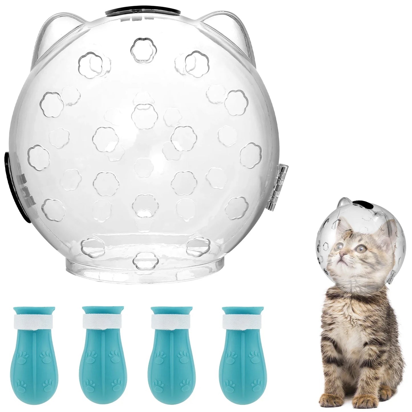 Cat Muzzle Space Hood with Paw Shoes