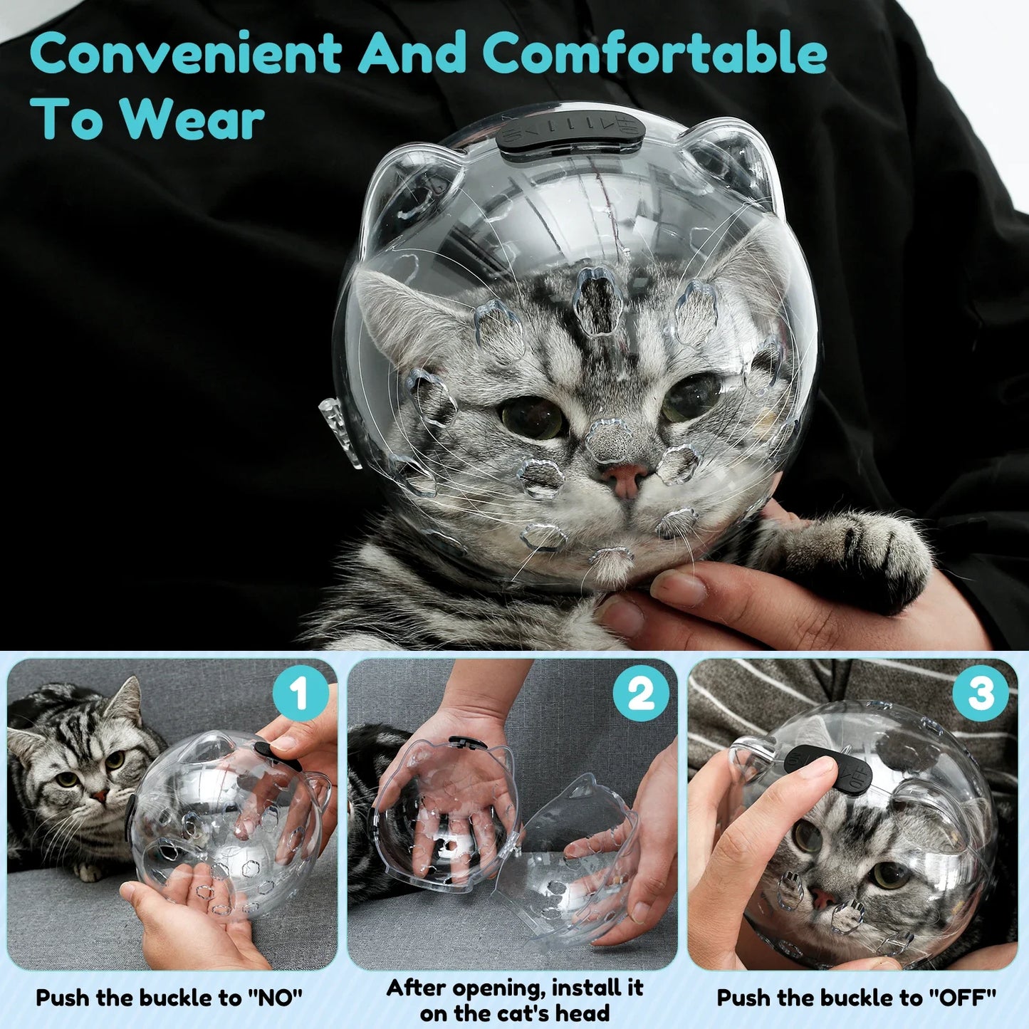 Cat Muzzle Space Hood with Paw Shoes
