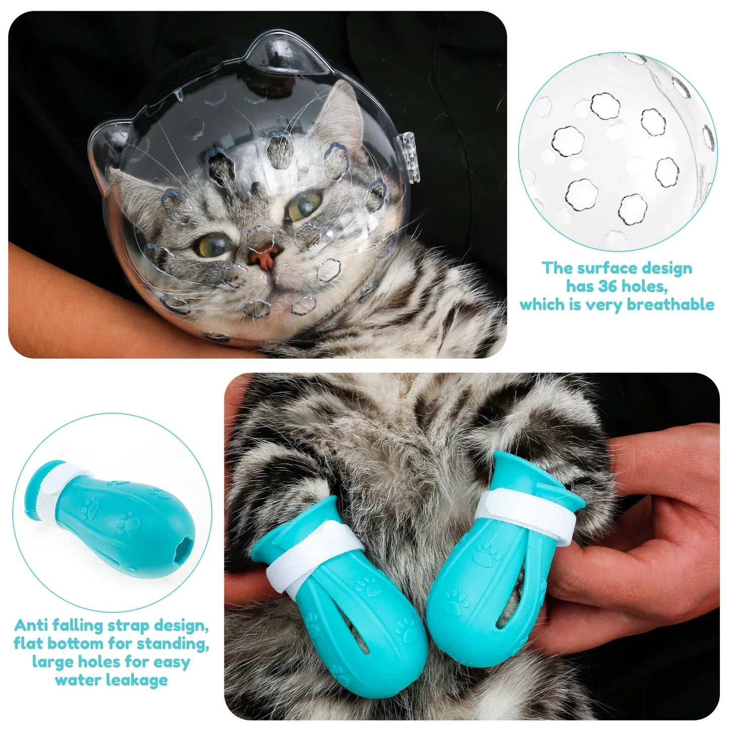 Cat Muzzle Space Hood with Paw Shoes