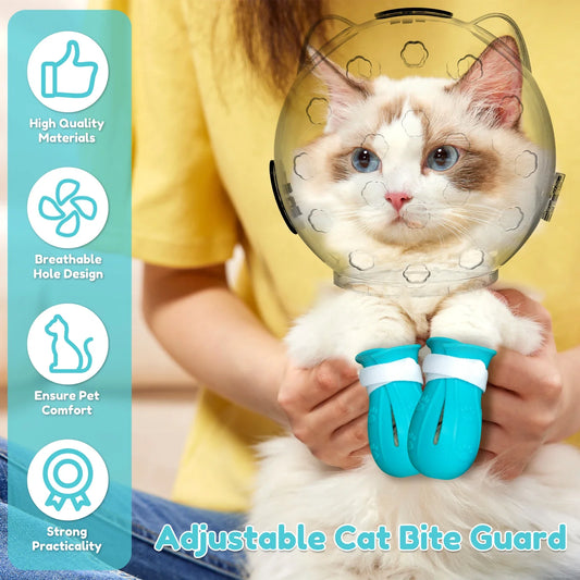 Cat Muzzle Space Hood with Paw Shoes