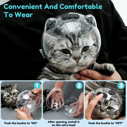 Cat Muzzle Space Hood with Paw Shoes